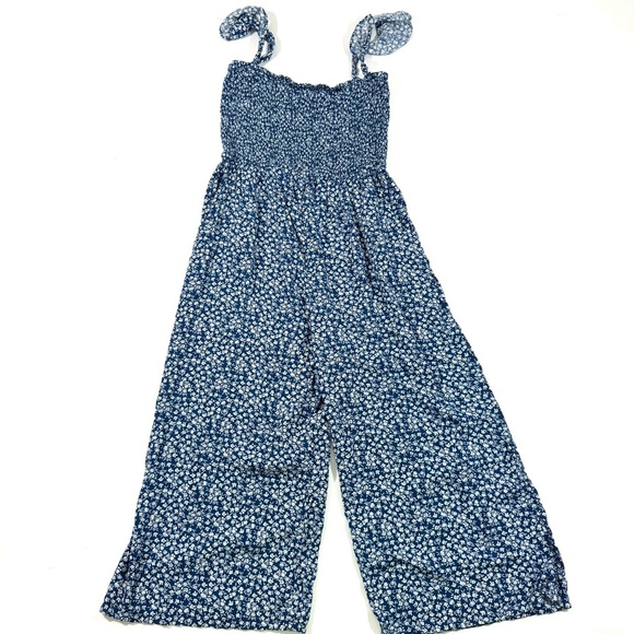 Baltic Born Hadley Smocked Jumpsuit Blue Floral - Picture 2 of 9